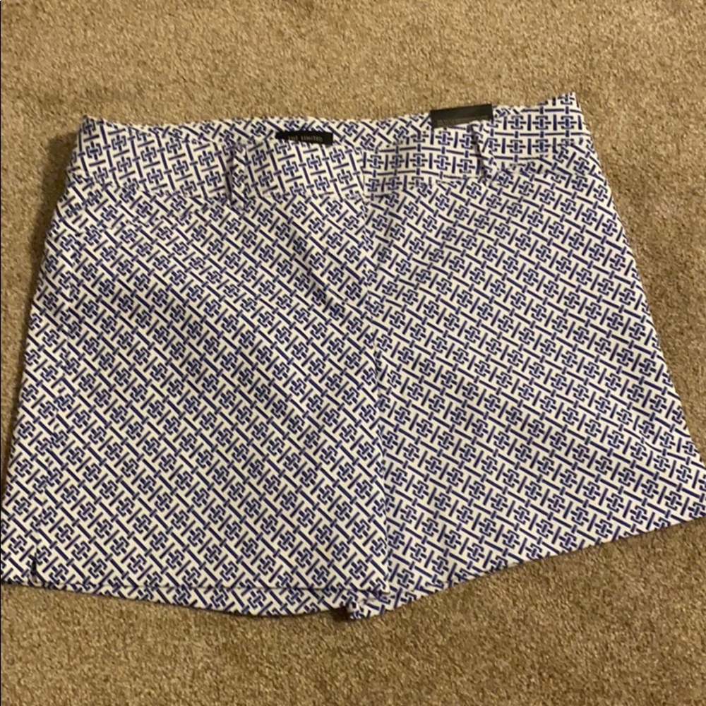 The Limited Blue and White Patterned Shorts